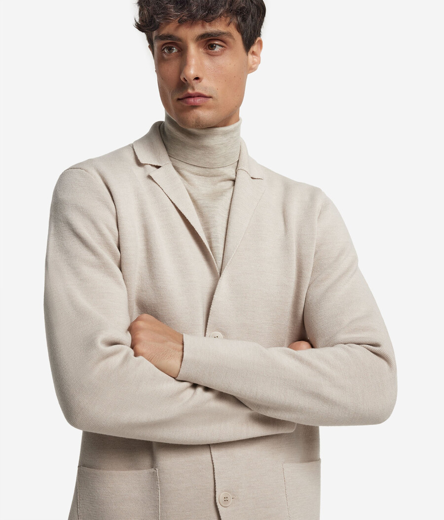 wolljacke mit milano-rippstrick