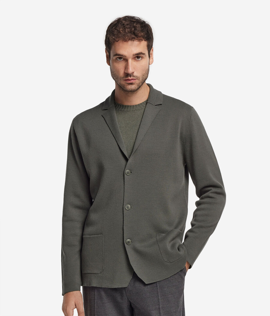 wolljacke mit milano-rippstrick