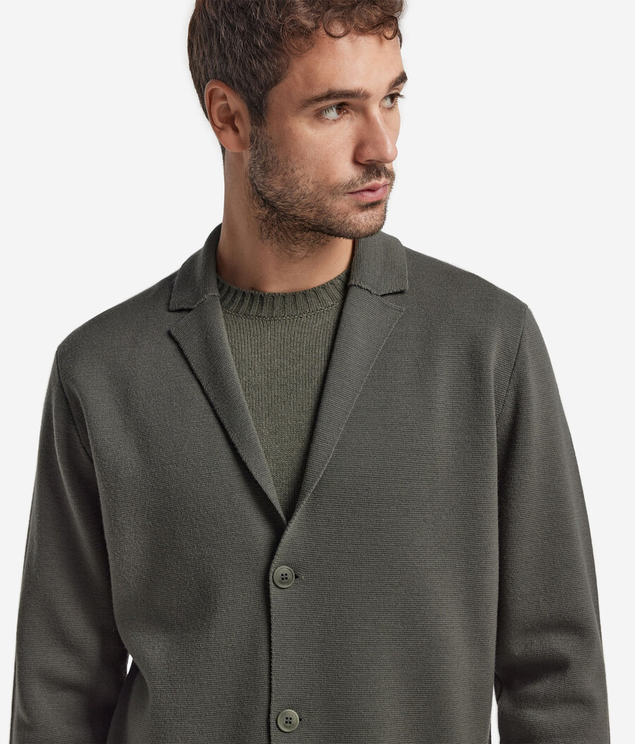 wolljacke mit milano-rippstrick