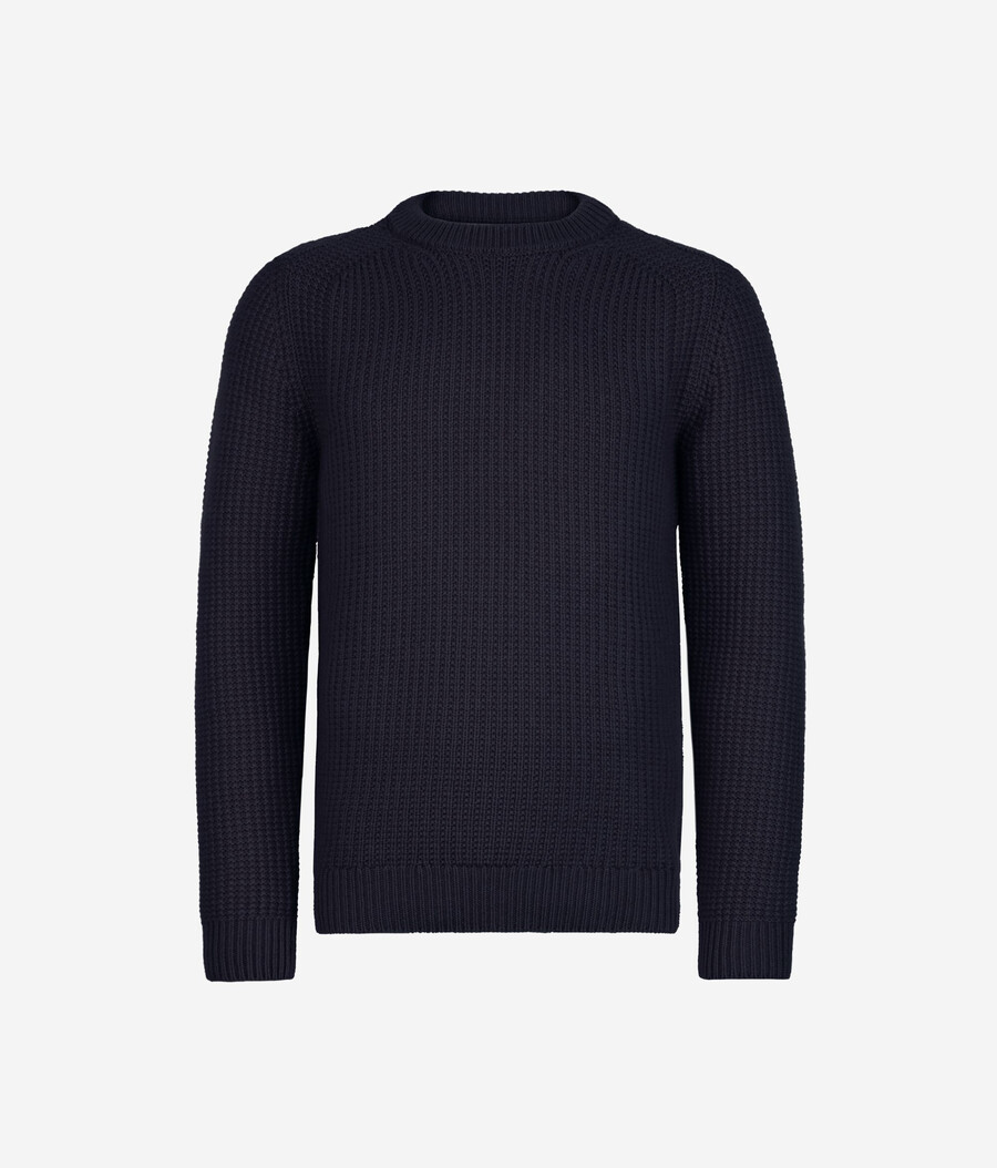 gerippter ultraweicher kaschmirpullover mit rundhalsausschnitt