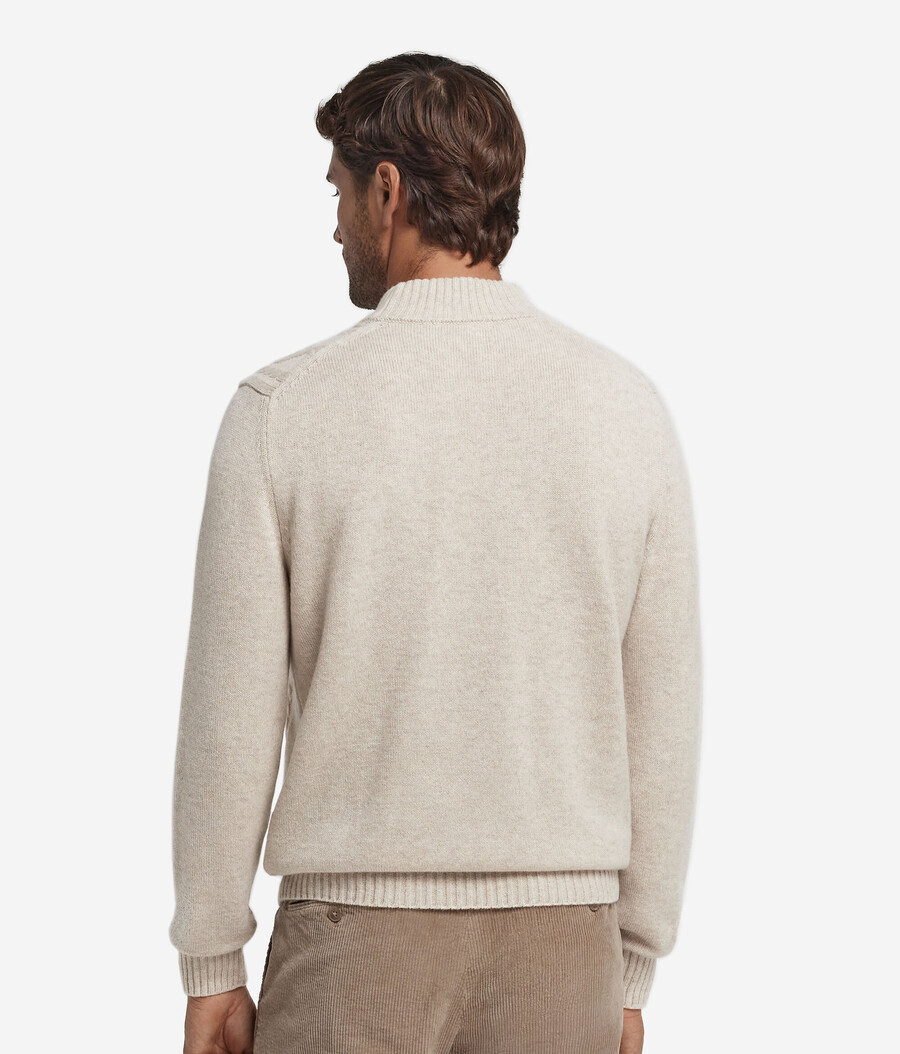 rollkragenpullover mit fischermotiv aus ultraweichem kaschmir