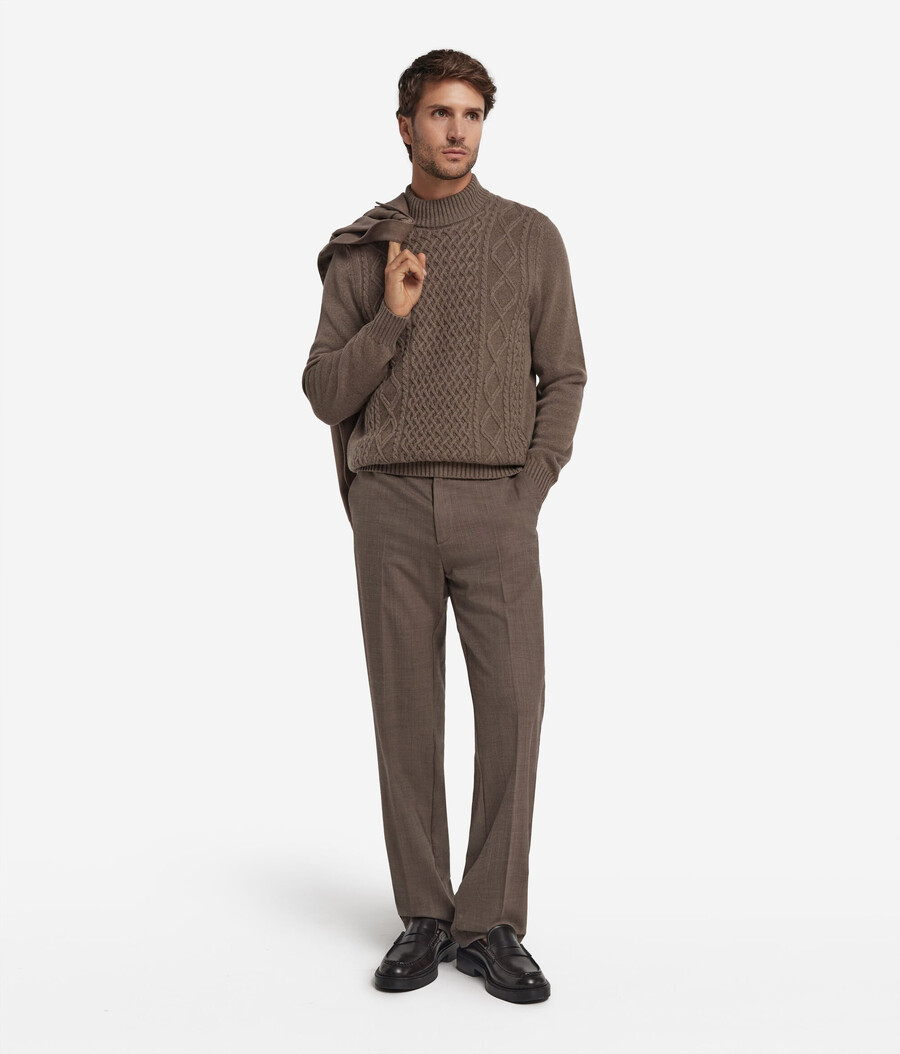 rollkragenpullover mit fischermotiv aus ultraweichem kaschmir