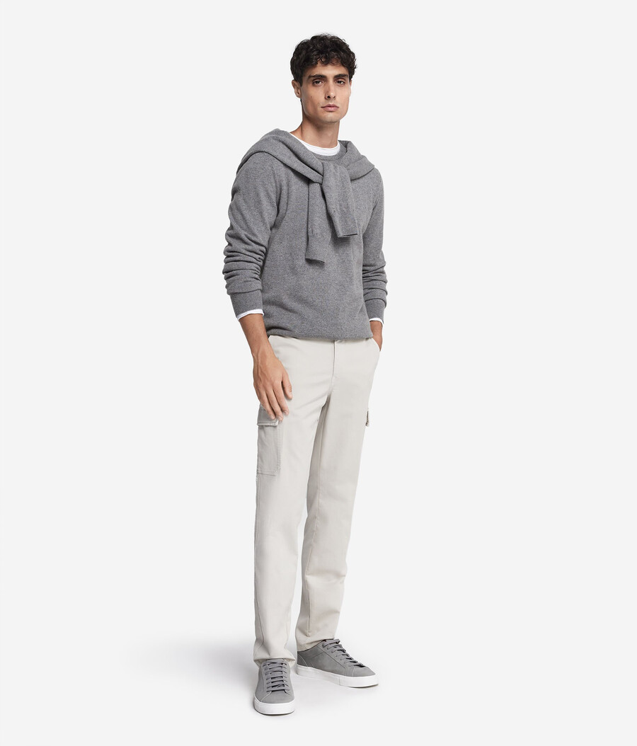 ultraweicher kaschmirpullover mit rundhalsausschnitt