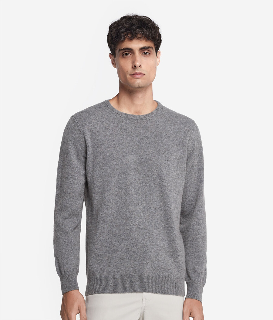 ultraweicher kaschmirpullover mit rundhalsausschnitt