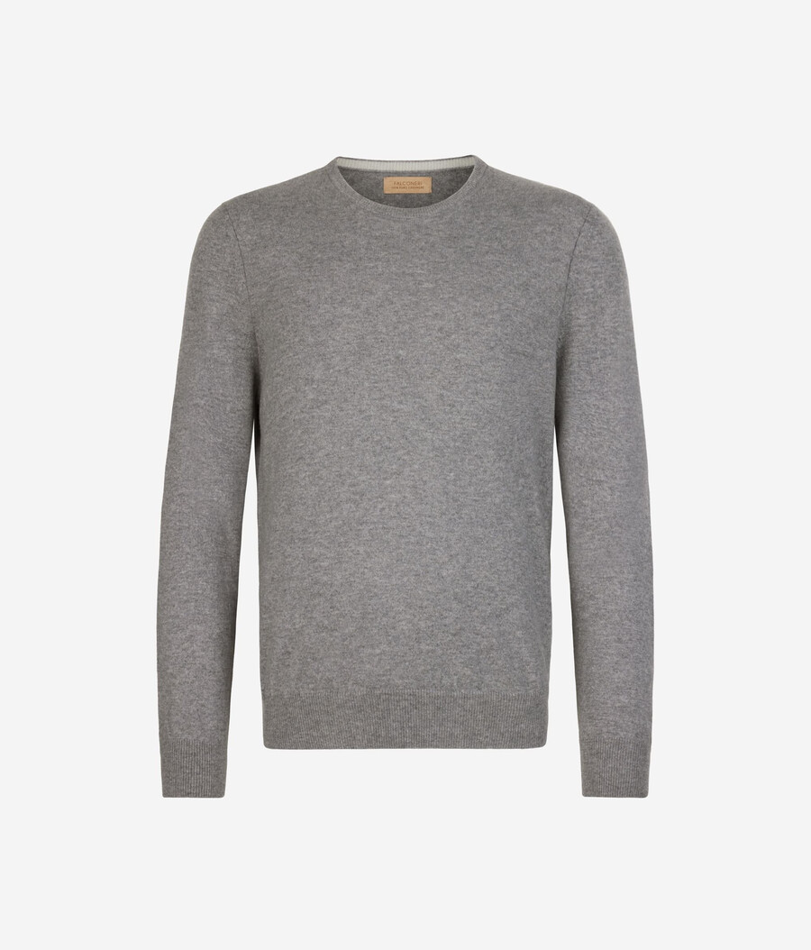 ultraweicher kaschmirpullover mit rundhalsausschnitt