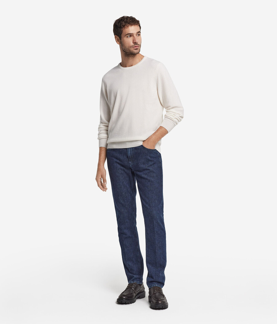 ultraweicher kaschmirpullover mit rundhalsausschnitt