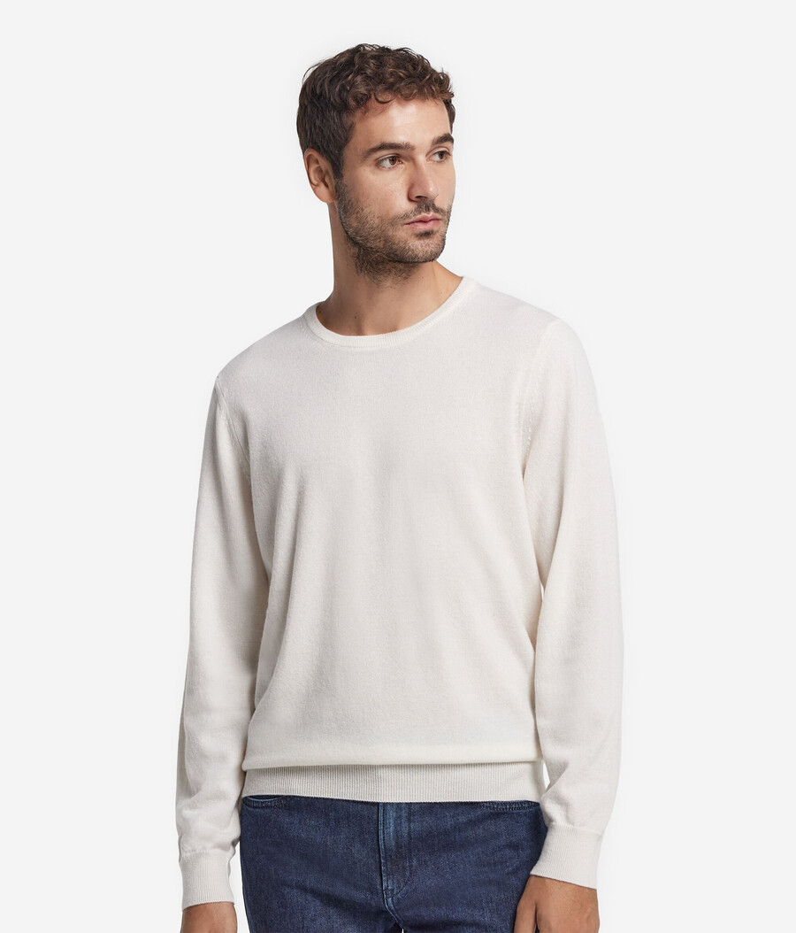ultraweicher kaschmirpullover mit rundhalsausschnitt