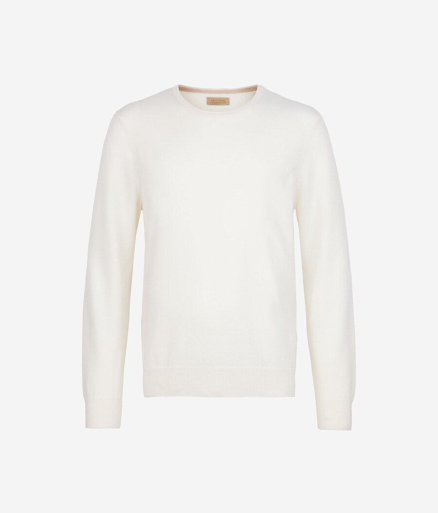 ultraweicher kaschmirpullover mit rundhalsausschnitt