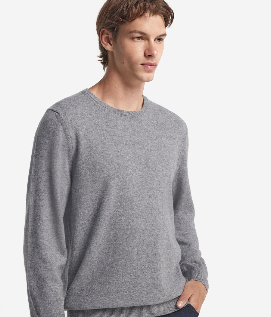 ultraweicher kaschmirpullover mit rundhalsausschnitt