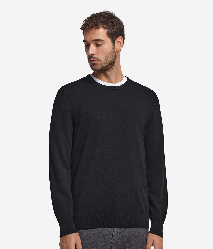 ultraweicher kaschmirpullover mit rundhalsausschnitt