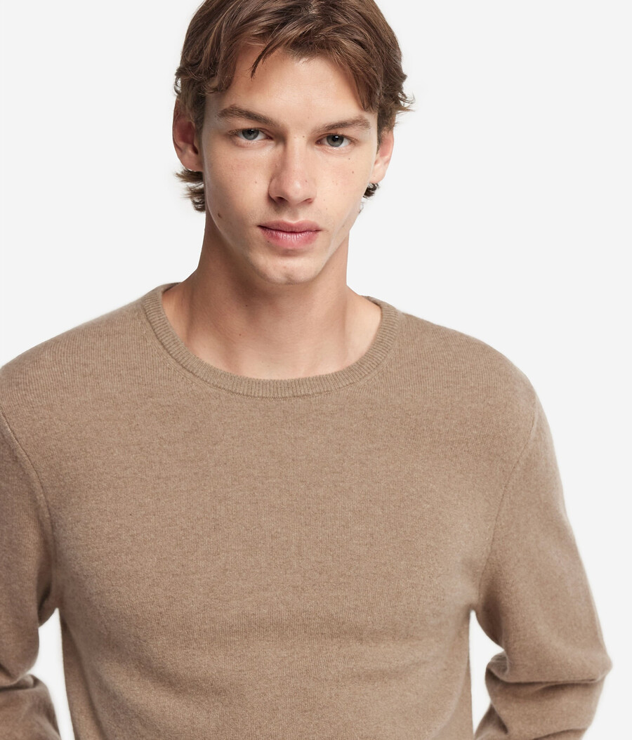 ultraweicher kaschmirpullover mit rundhalsausschnitt