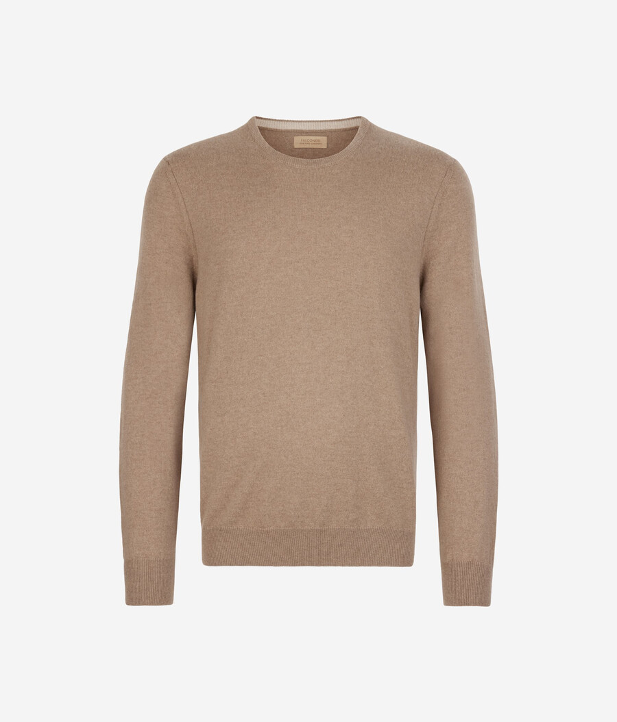 ultraweicher kaschmirpullover mit rundhalsausschnitt
