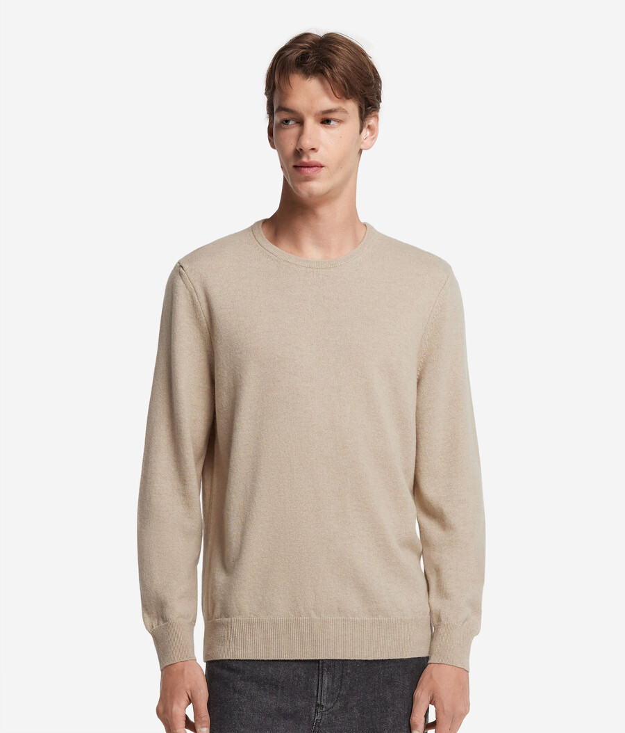 ultraweicher kaschmirpullover mit rundhalsausschnitt