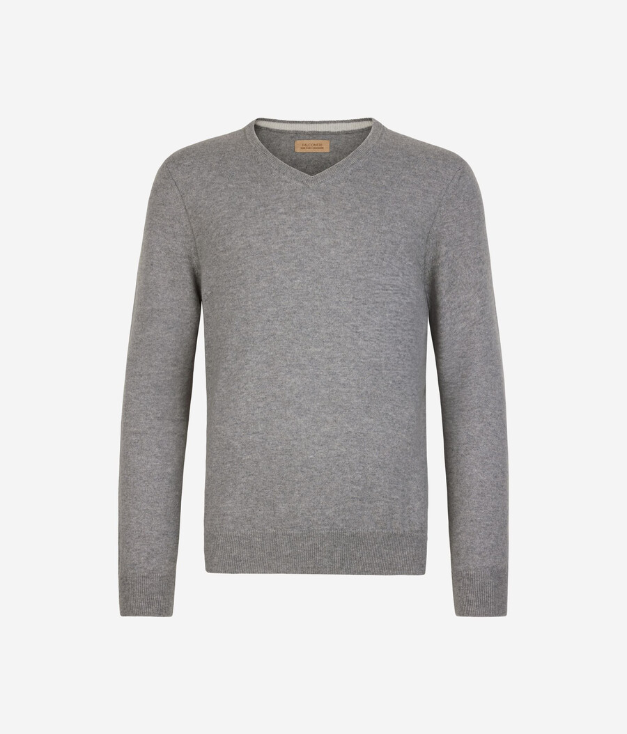 ultraweicher kaschmirpullover mit v-ausschnitt