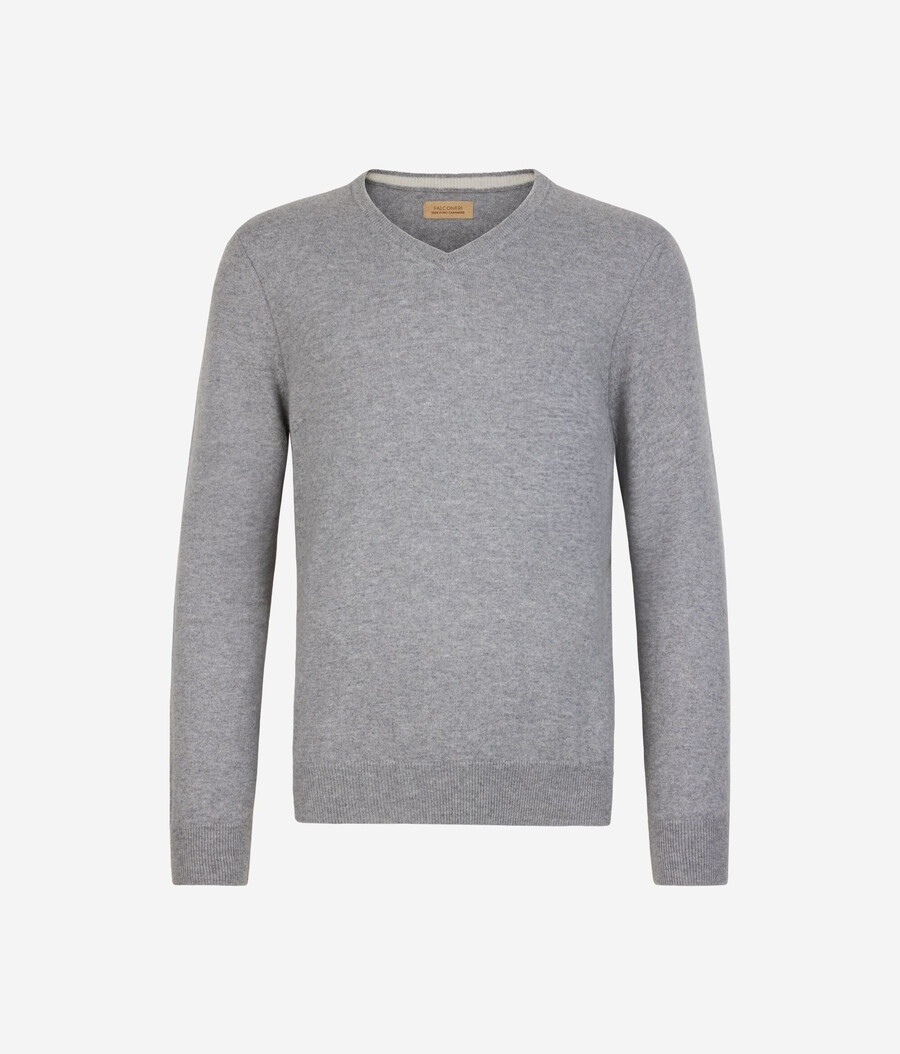 ultraweicher kaschmirpullover mit v-ausschnitt