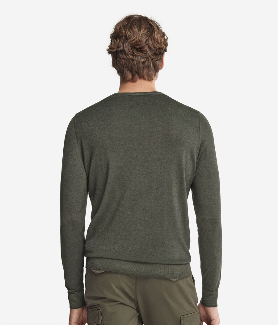 rundhals-pullover aus ultrafeinem kaschmir