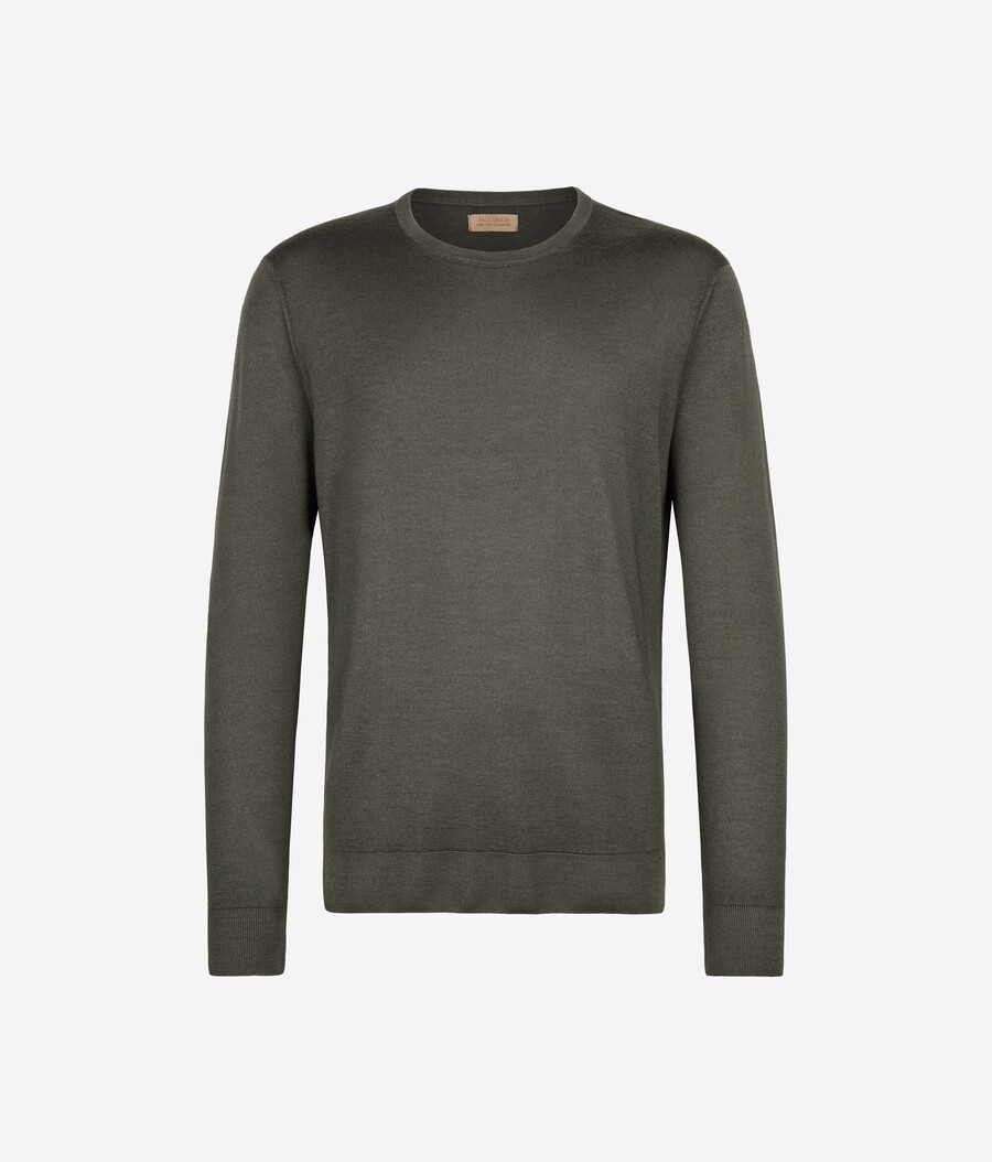 rundhals-pullover aus ultrafeinem kaschmir