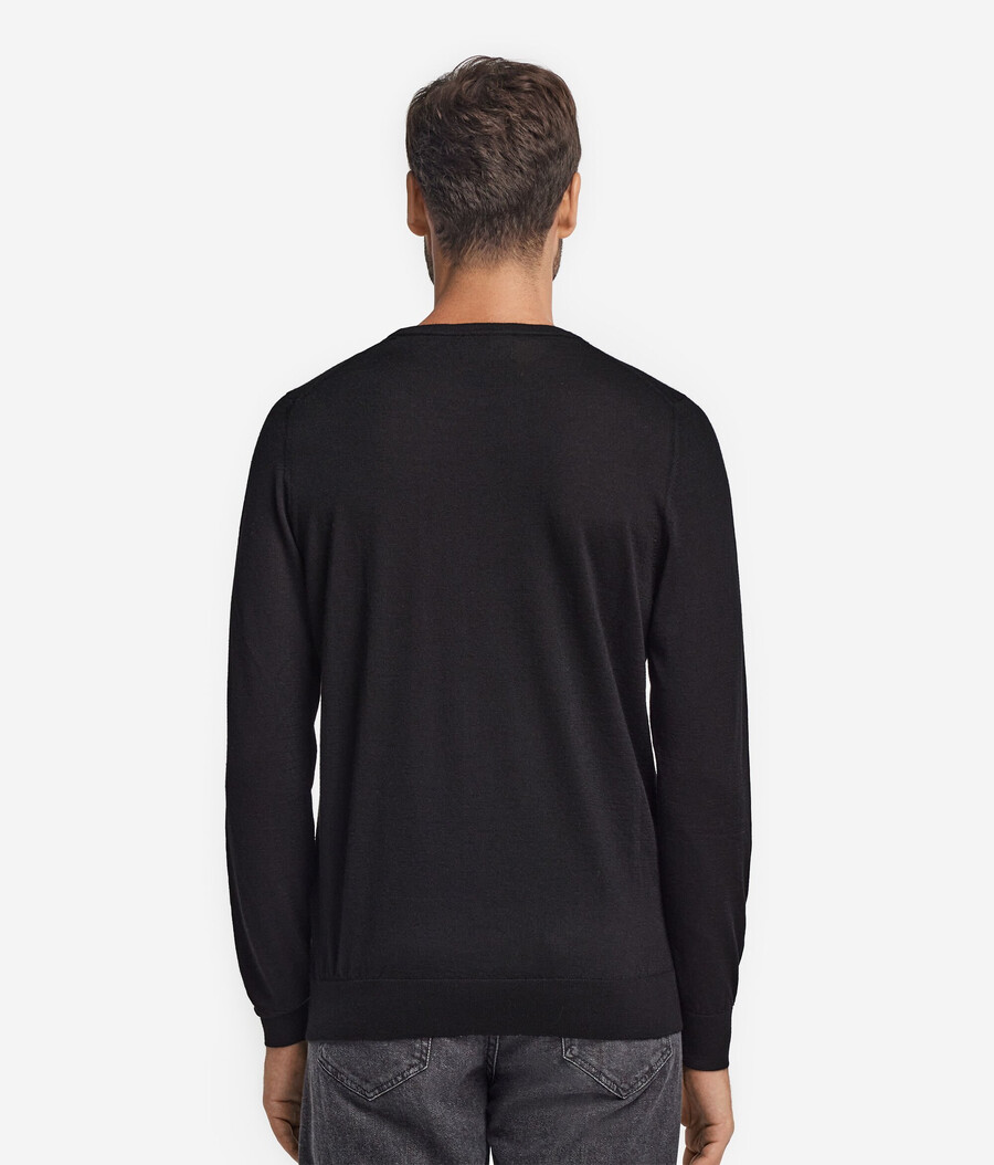 rundhals-pullover aus ultrafeinem kaschmir
