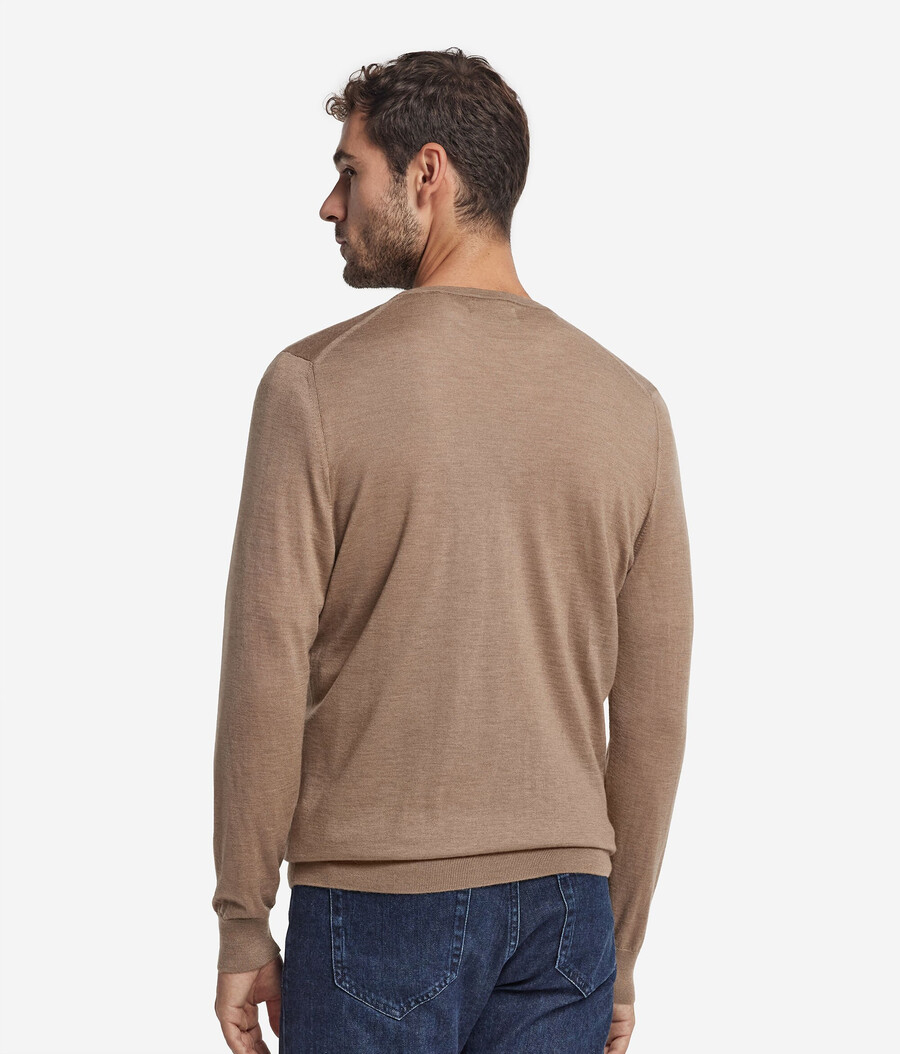 rundhals-pullover aus ultrafeinem kaschmir