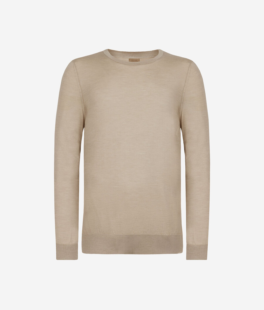 rundhals-pullover aus ultrafeinem kaschmir
