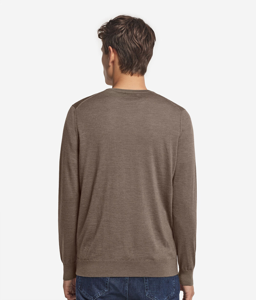 rundhals-pullover aus ultrafeinem kaschmir