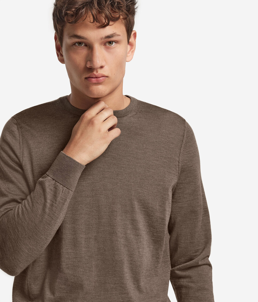 rundhals-pullover aus ultrafeinem kaschmir