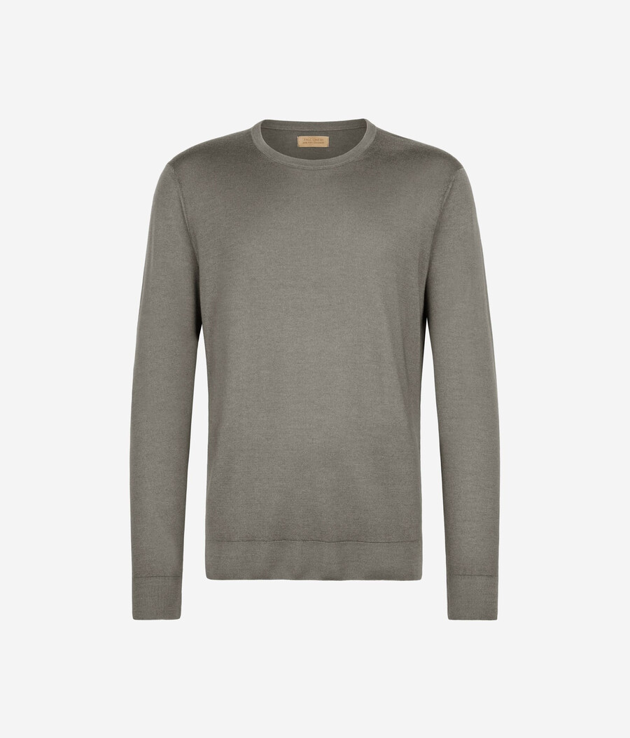 rundhals-pullover aus ultrafeinem kaschmir