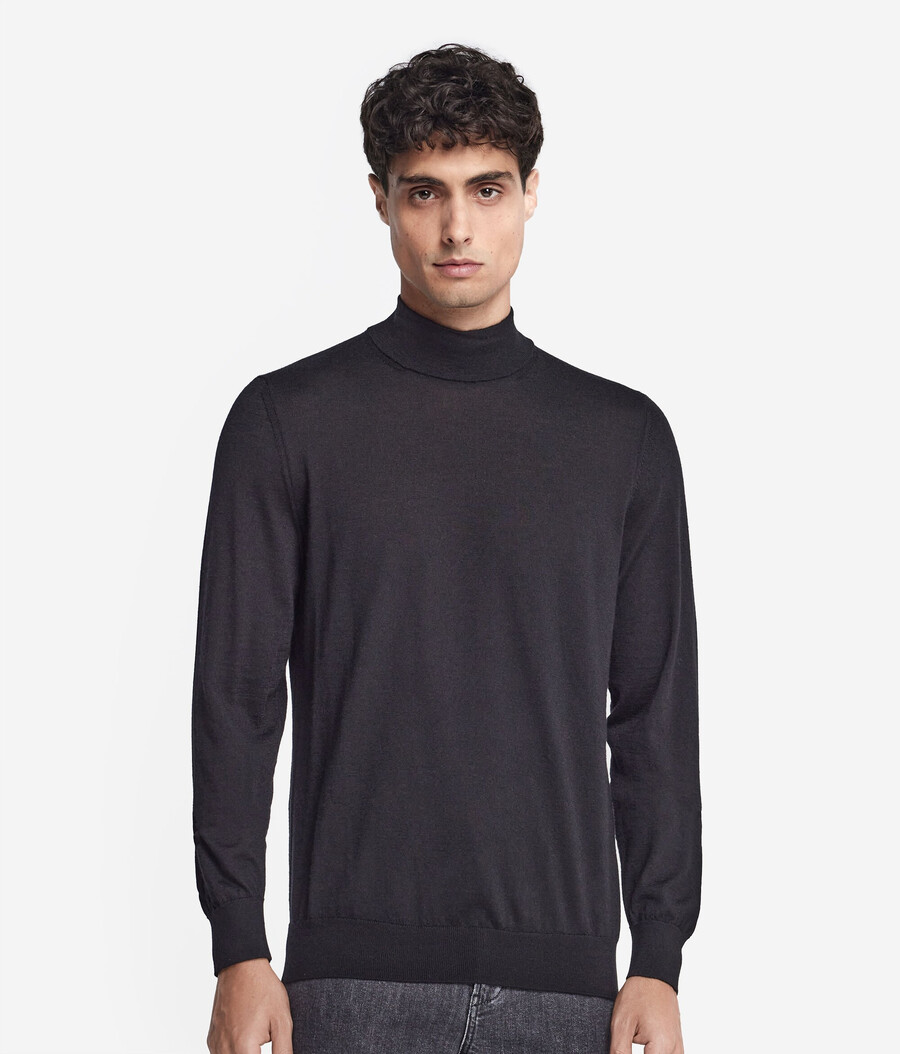 langärmeliger kaschmir-rollkragenpullover