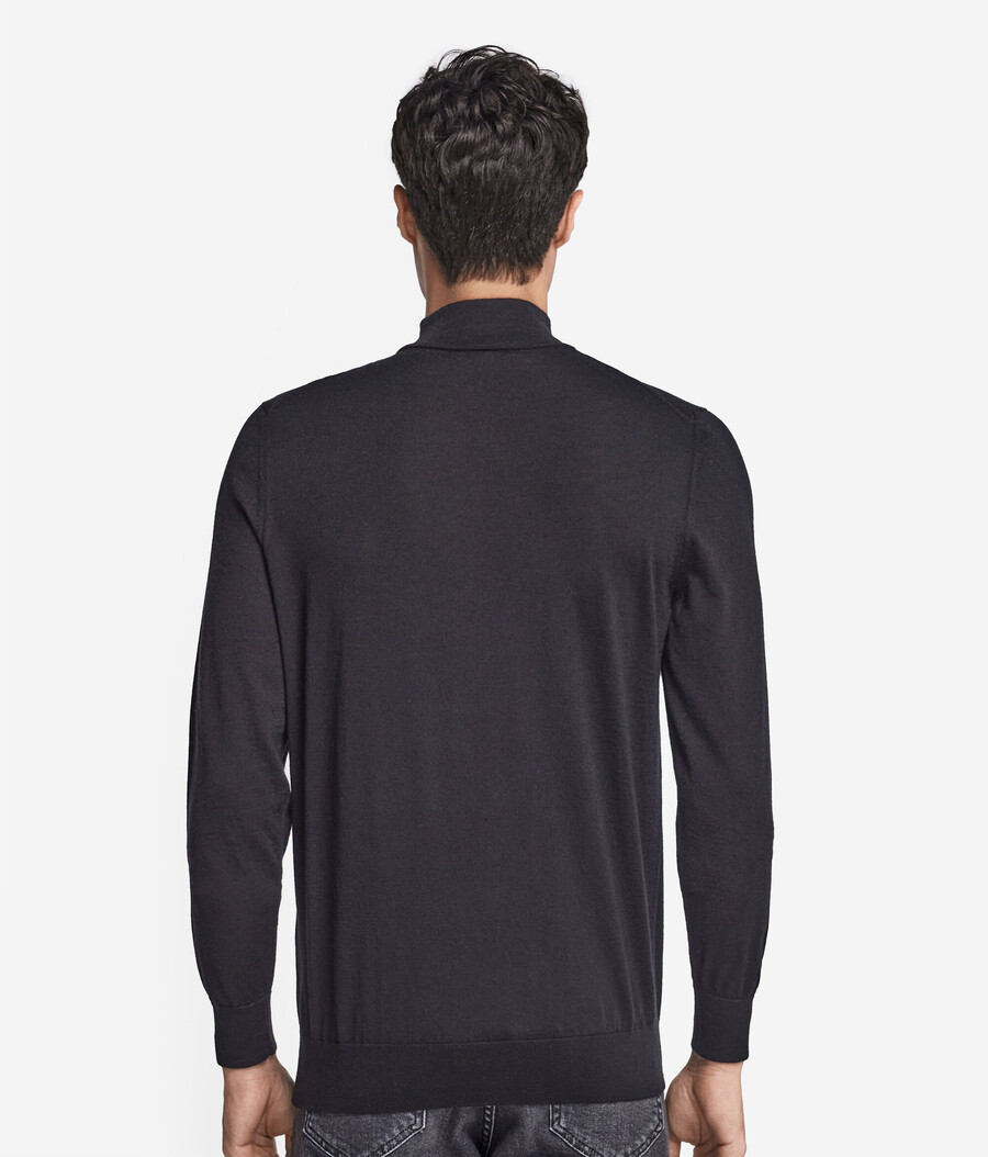 langärmeliger kaschmir-rollkragenpullover