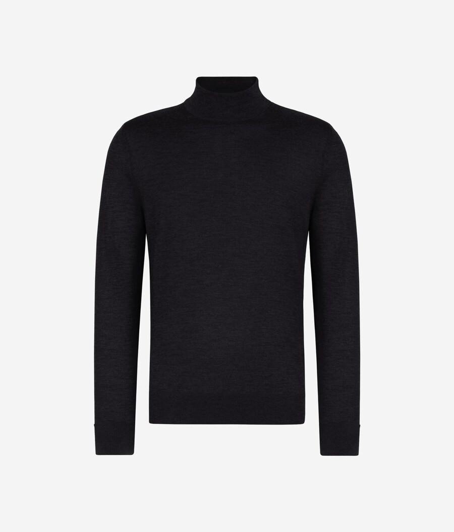 langärmeliger kaschmir-rollkragenpullover