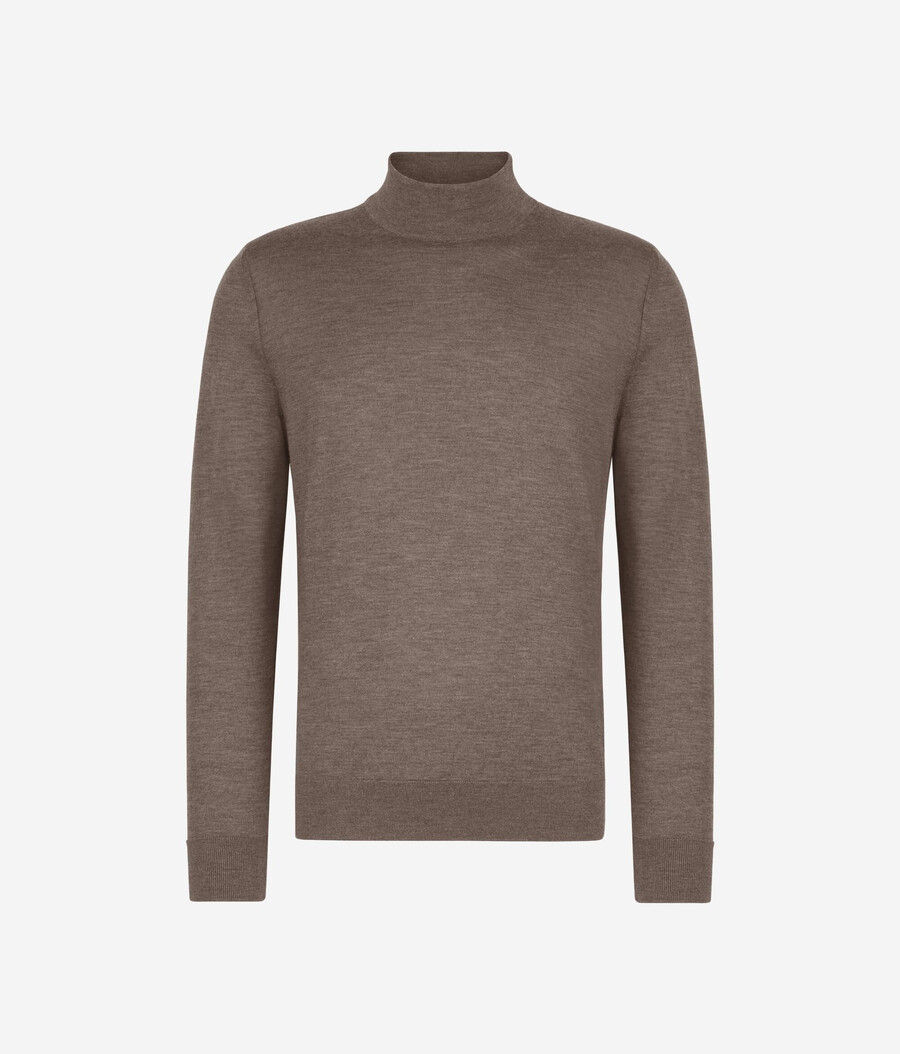 langärmeliger kaschmir-rollkragenpullover