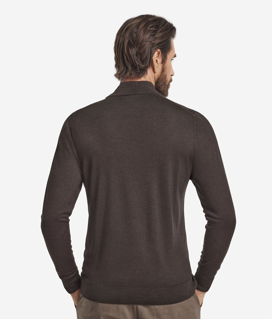 langärmeliger kaschmir-rollkragenpullover
