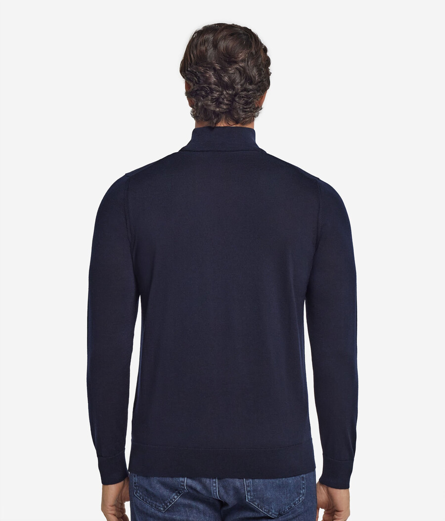 langärmeliger kaschmir-rollkragenpullover