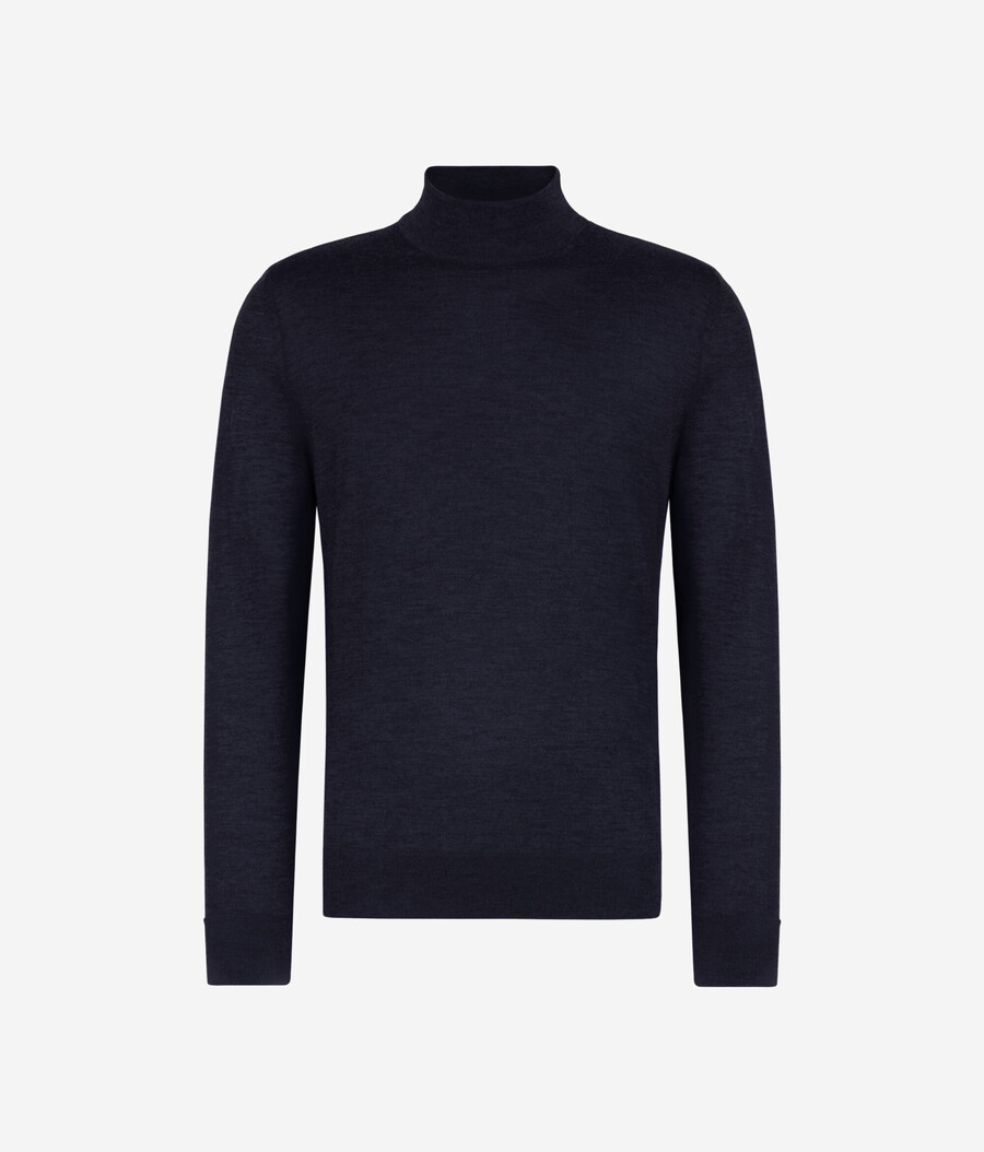 langärmeliger kaschmir-rollkragenpullover