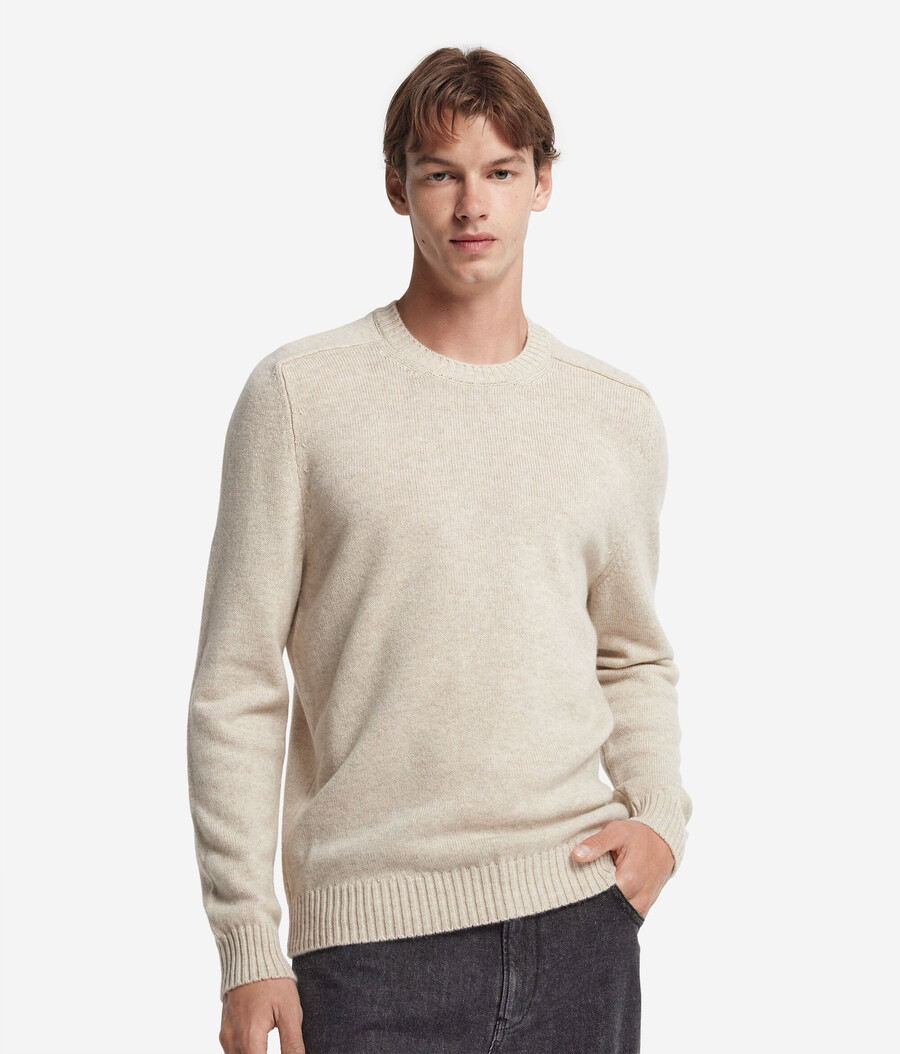 ultraweicher kaschmirpullover mit rundhalsausschnitt