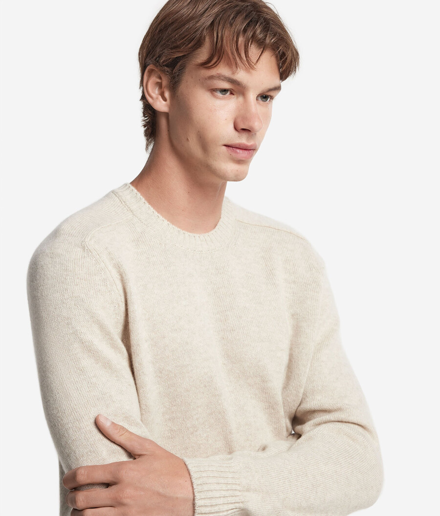 ultraweicher kaschmirpullover mit rundhalsausschnitt