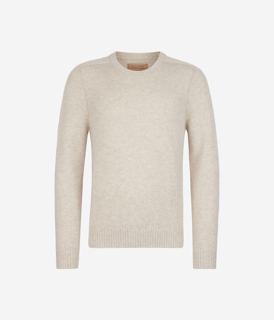ultraweicher kaschmirpullover mit rundhalsausschnitt