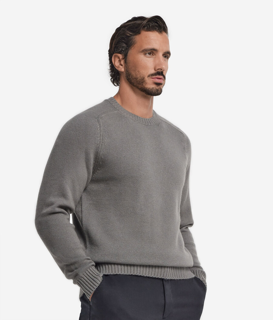ultraweicher kaschmirpullover mit rundhalsausschnitt