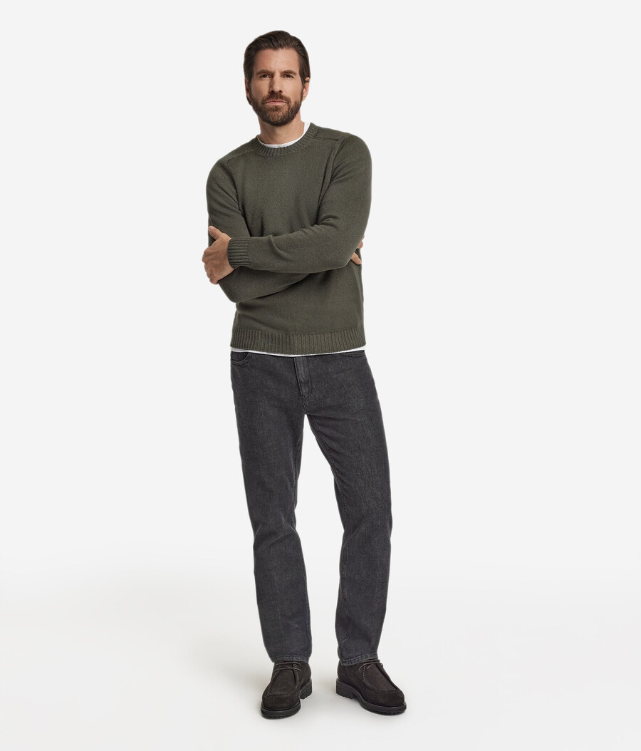 ultraweicher kaschmirpullover mit rundhalsausschnitt