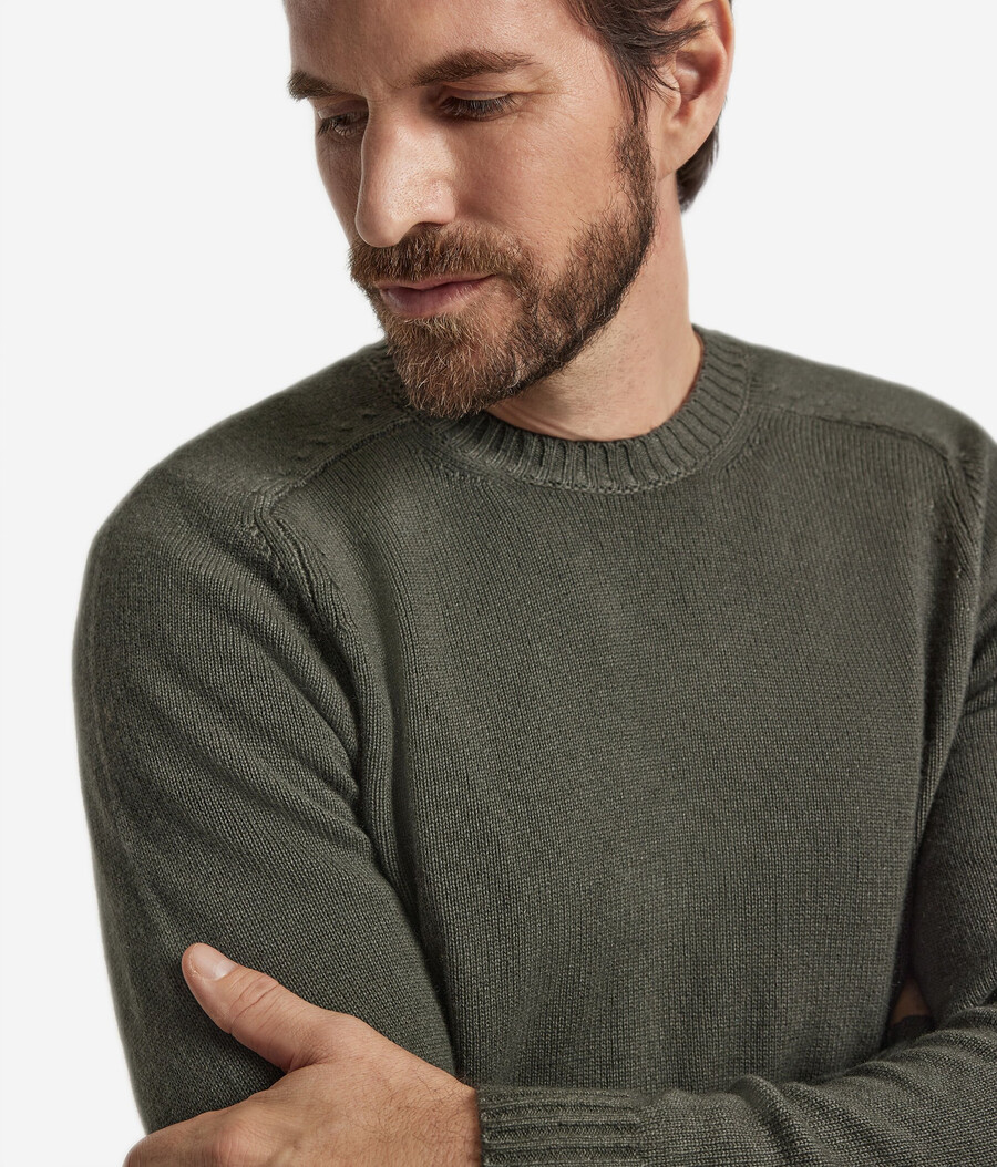 ultraweicher kaschmirpullover mit rundhalsausschnitt
