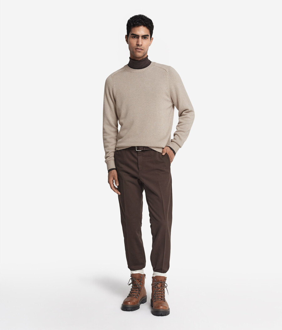 ultraweicher kaschmirpullover mit rundhalsausschnitt