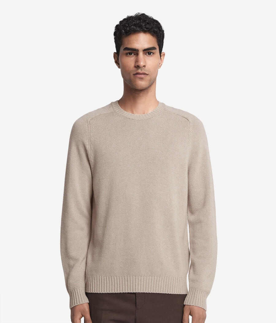 ultraweicher kaschmirpullover mit rundhalsausschnitt