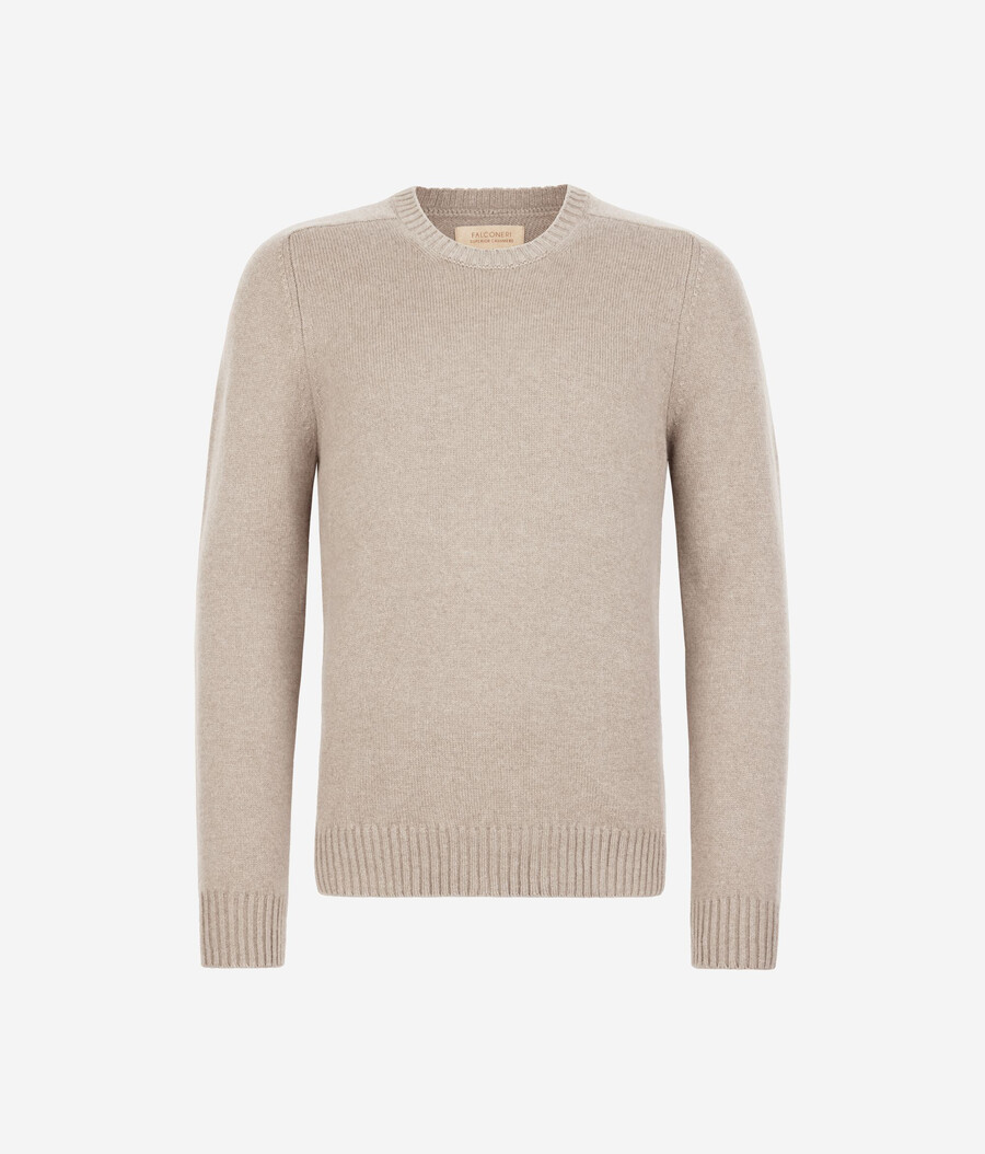 ultraweicher kaschmirpullover mit rundhalsausschnitt