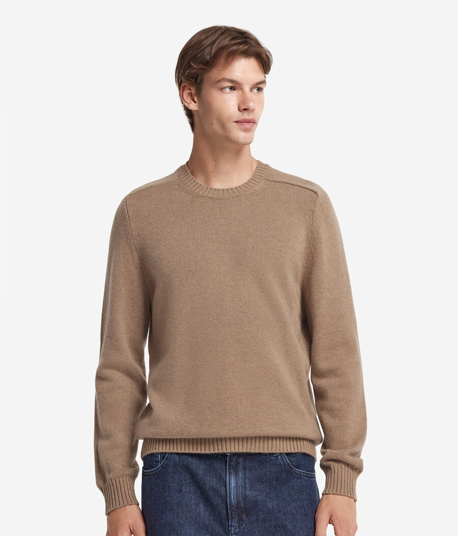 ultraweicher kaschmirpullover mit rundhalsausschnitt