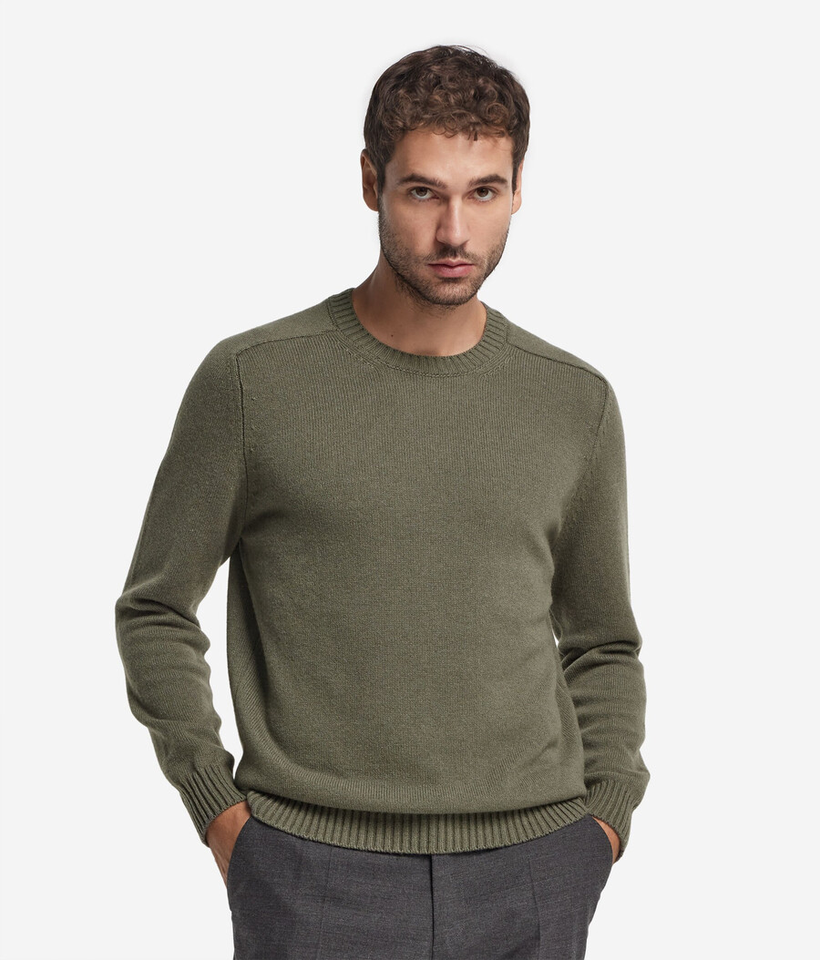 ultraweicher kaschmirpullover mit rundhalsausschnitt