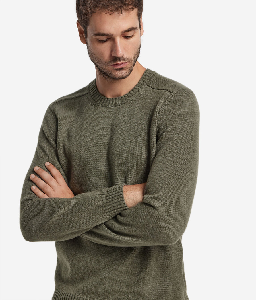 ultraweicher kaschmirpullover mit rundhalsausschnitt