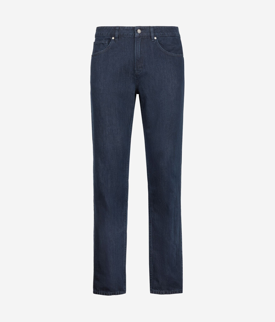 jeans aus baumwolle und leinen