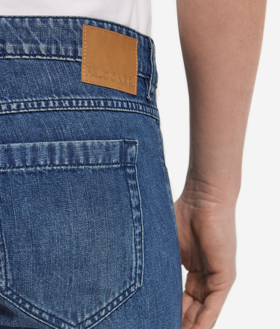 jeans aus baumwolle und leinen