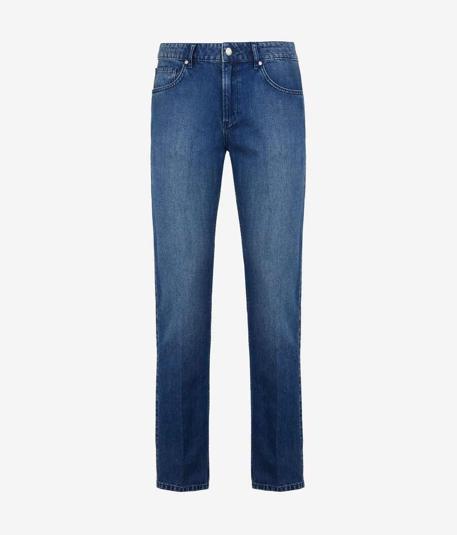 jeans aus baumwolle und leinen