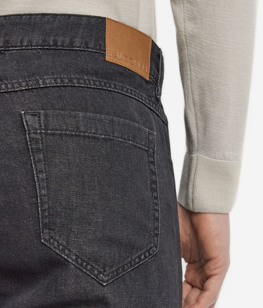 jeans aus baumwolle und leinen